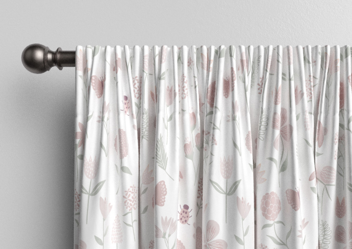 Floral Whimsy, Blush - Made to Measure Curtains - Image 9